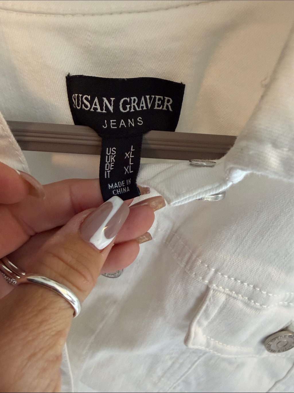 Susan Graver Stretch Embroidered Peplum Denim Jacket — image 4 of 6